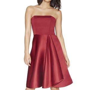Halston Red Strapless Dress